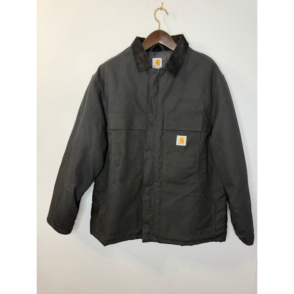 Carhartt Firm Duck Insulated Traditional Coat Jacket 3 Warmest Rating Black XL - Picture 2 of 14